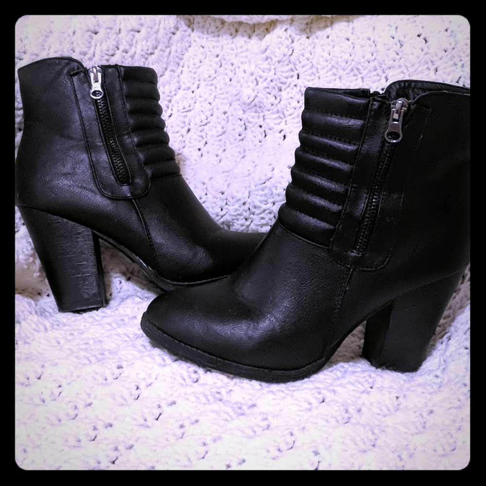 Adorable faux leather booties